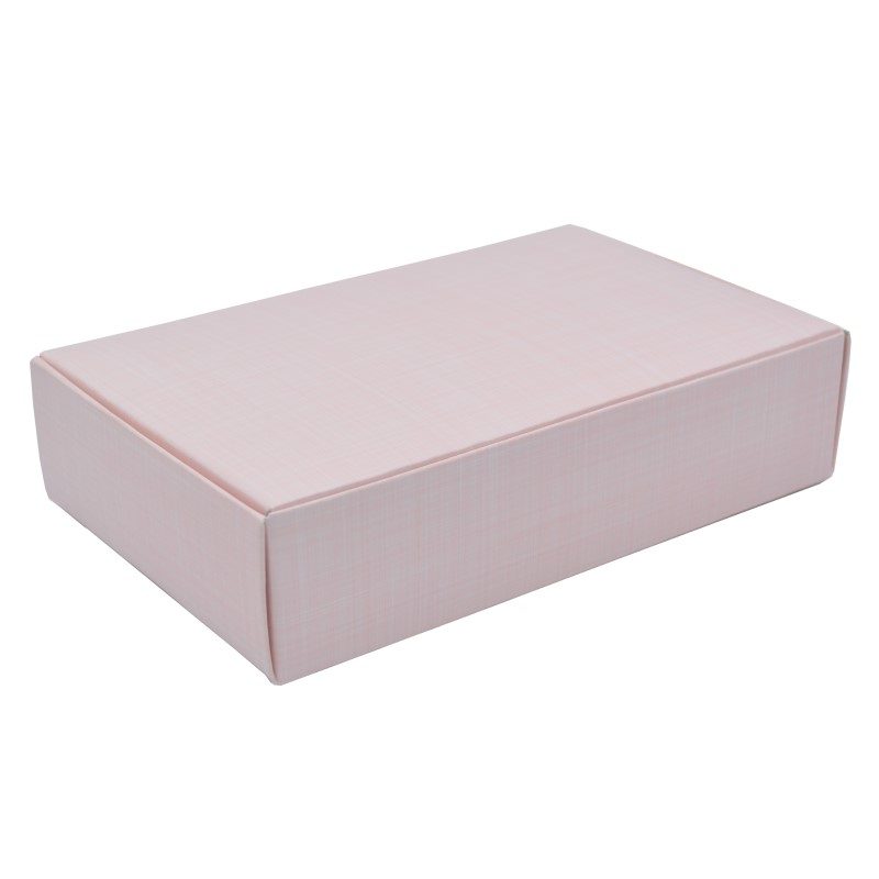 1 1/2 Pound Pink Linen All-Season One Piece Candy Box